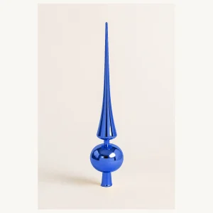 Puntale 30 cm blu metallizzato