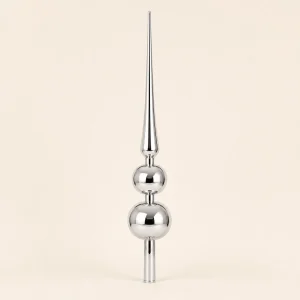 Puntale 45 cm argento metallizzato