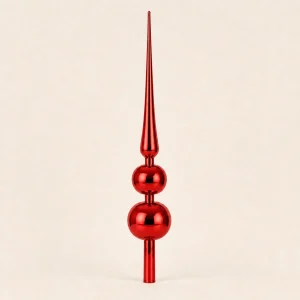 Puntale 45 cm rosso metallizzato