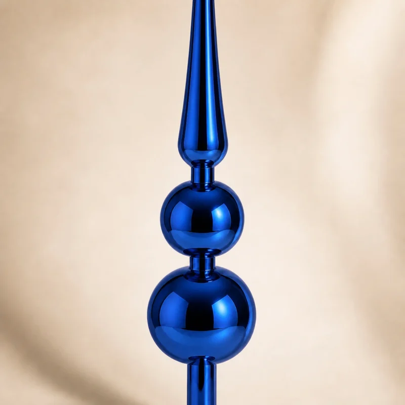Puntale 45 cm blu metallizzato
