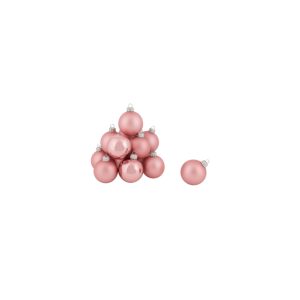 Lot de 24 boules en verre Ø 3 cm rose