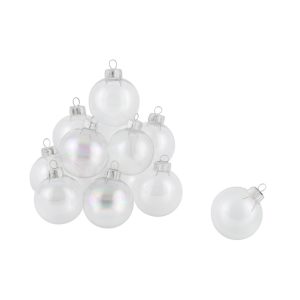 Set mit 24 transparenten Glaskugeln Ø 6 cm