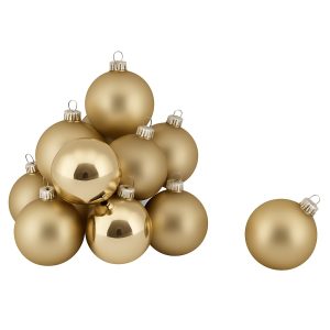 Set aus 20 Glaskugeln Ø 7 cm Champagner