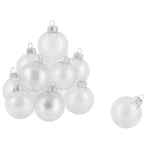 Set mit 20 transparenten Glaskugeln Ø 7 cm