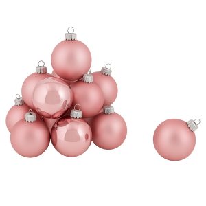 Set mit 20 Glaskugeln Ø 7 cm rosa