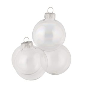 Set mit 4 Glaskugeln Ø 10 cm transparent