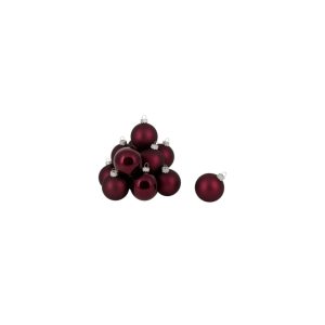 Lot de 24 boules en verre Ø 3 cm marsala