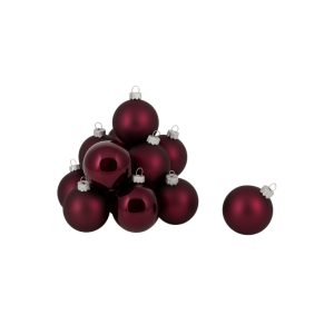 Lot de 24 boules en verre Ø 5 cm marsala
