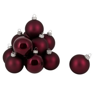 Lot de 20 boules en verre Ø 7 cm marsala