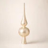 Puntale in vetro 20×6 cm champagne satinato metallizzato