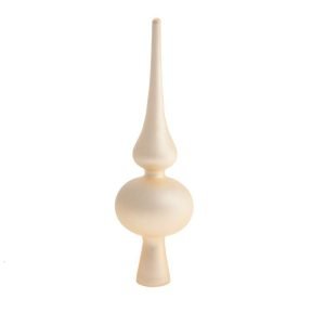 20x6 cm pointe en verre métallisé champagne satiné