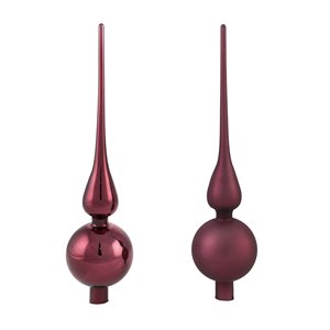Pointe de verre 20x6 cm marsala satin métallique