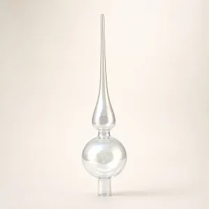Puntale in vetro 26×6,5 cm trasparente