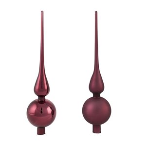 Glasperle 30x7 cm marsala satiniert metallisch
