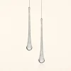 Set 2 goccia iridescente argento h 25 cm