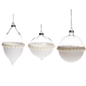 Set 4 décorations en verre de Burano h 8 cm