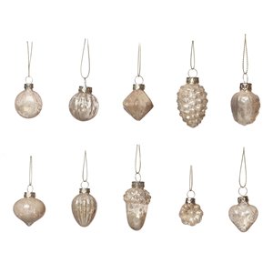 Cylindre 10 sujets mixtes en verre Ø 5 cm champagne