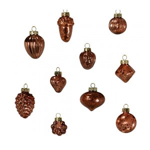 Cylindre 10 matières mixtes verre Ø 5 cm marron