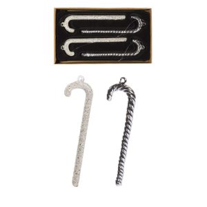 Jeu de 4 bâtonnets en métal h 14 cm