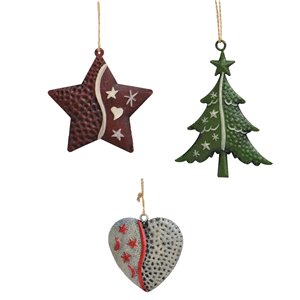 Cœur d'étoile en métal Ø 6,5 cm