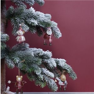 Metall Weihnachtsmann Schneemann Rentier Bär h 11 cm