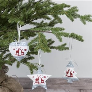 Décor de renne en métal h 9 cm