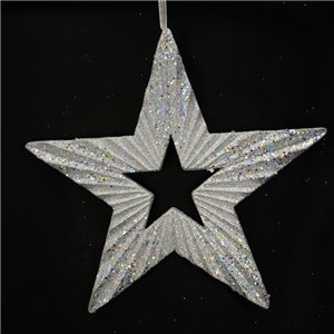 Kiss star argenté h 43 cm