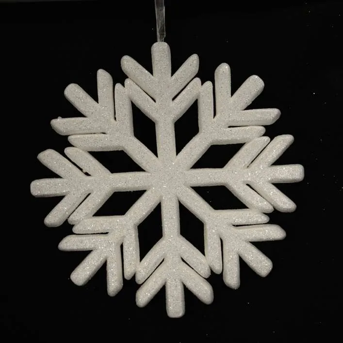 Fiocco di neve Kiss bianco h 34 cm