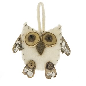 Sujet hibou de Sibérie h 11 cm