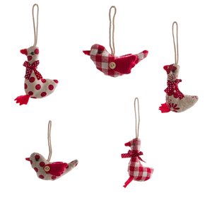 Animal Nines rosso h 10 cm oca uccellino