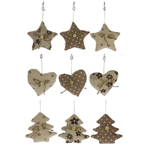 Soggetti Nines marrone h 11 cm cuore stella albero