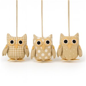 Gufo Nines avorio h 10 cm