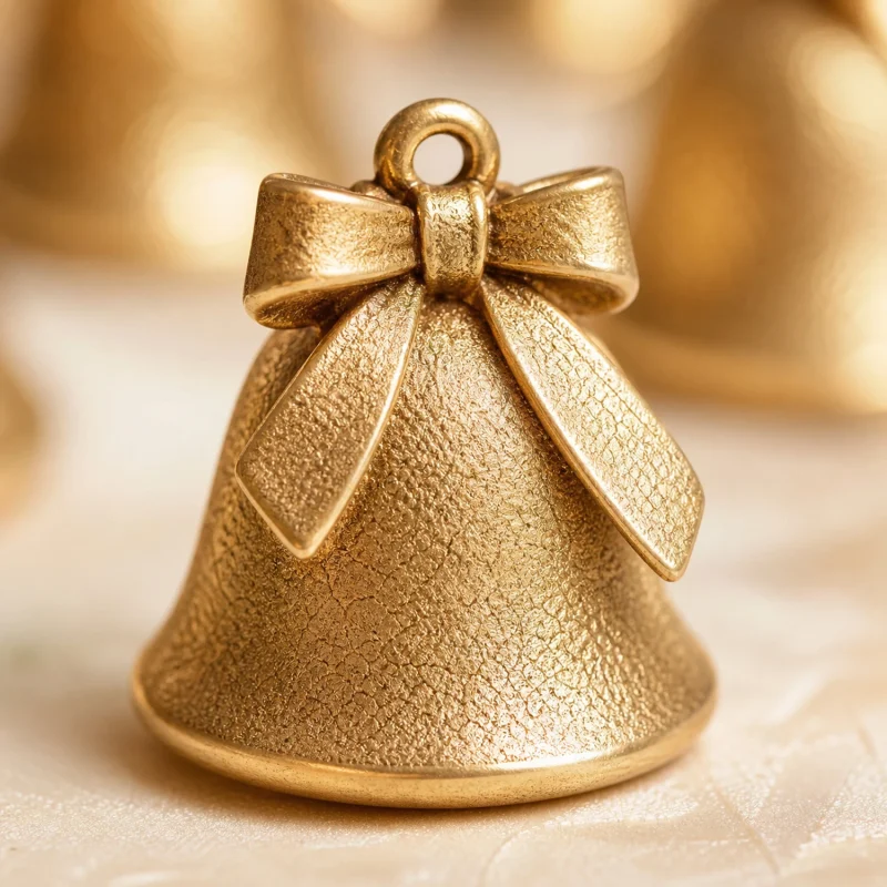 Set 12 campane Ø 2,5 cm oro sabbiato