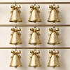 Set 9 campane Ø 3,5 cm sabbiate oro in scatola