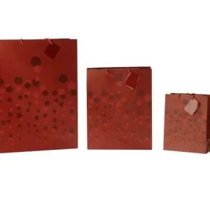 Buste carta con manici 180x100x227 mm rosso con bolle
