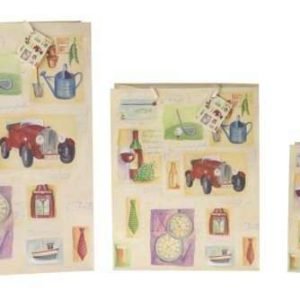 Enveloppes en papier avec poignées 264x136x327 mm ivoire avec motifs