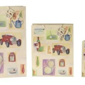 Buste carta con manici 264x136x327 mm avorio con disegni
