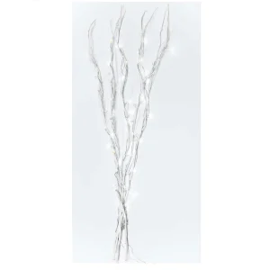 Rami Luminosi (5 rami avorio) – 50 LED Luce Calda – luce fissa – H 120 cm – 24V – filo trasparente – uso interno