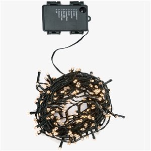 Chain 180 LED Warm Light - light games with timer (6h ON/18h OFF) - L 9 m - battery operated - outdoor use