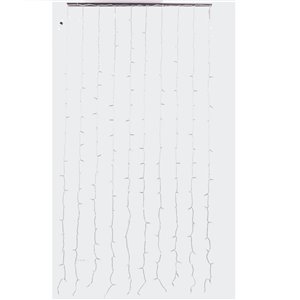 Branches lumineuses (5 branches ivoire) - 50 LEDs Warm Light - lumière continue - H 120 cm - fonctionnement à piles - fil transparent - usage intérieur