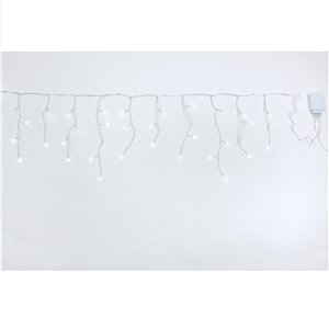 LED Stalaktiten - 160 LED Ice - Lichtspiele - L 4.00 m × H max 30 cm - transparenter Draht - 24V - Außeneinsatz