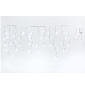 LED Stalaktiten - 180 LED Ice - Lichtspiele - L 4,20 m × H max 50 cm - transparenter Draht - 24V - Außeneinsatz
