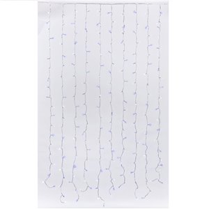 Fusion LED Vorhang - 200 Ice White/Warm Light LEDs - B 1.00 m × H max. 2 m - Fusion Farbwechselspiele - Transparenter Draht - 31V - für den Außenbereich