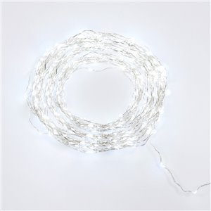 180 NanoLED Ice White - jeux de lumière - L 18 m - fil métallique moulable - 12V - intérieur