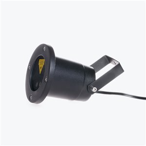 Proiettore Laser Verde/Rosso in Alluminio – 8 disegni laser – telecomando – regolatore velocità e timer – 12V – con picchetto da terreno – cavo 5 m – uso esterno