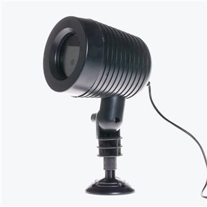 Proiettore Laser Verde/Rosso in Plastica – spot laser – telecomando – regolatore velocità e timer – 3V – con piedistallo e picchetto da terreno – uso esterno