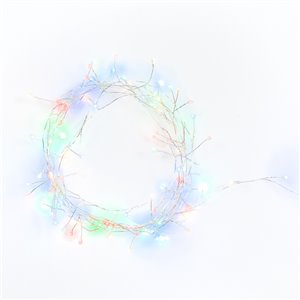 NanoLED Cluster - 100 NanoLEDs multicolores - L 3 m - jeux de lumière - 4.5V - usage intérieur