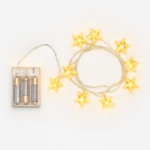 NanoLED Acryl Sterne - 20 NanoLEDs warmes Licht - B 175 cm - Dauerlicht - batteriebetrieben - für den Innenbereich