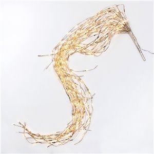 Cascata LED filo oro – H max 170 cm – 540 LED luce calda (108 flashing + 432 fissa) – 31V – uso esterno