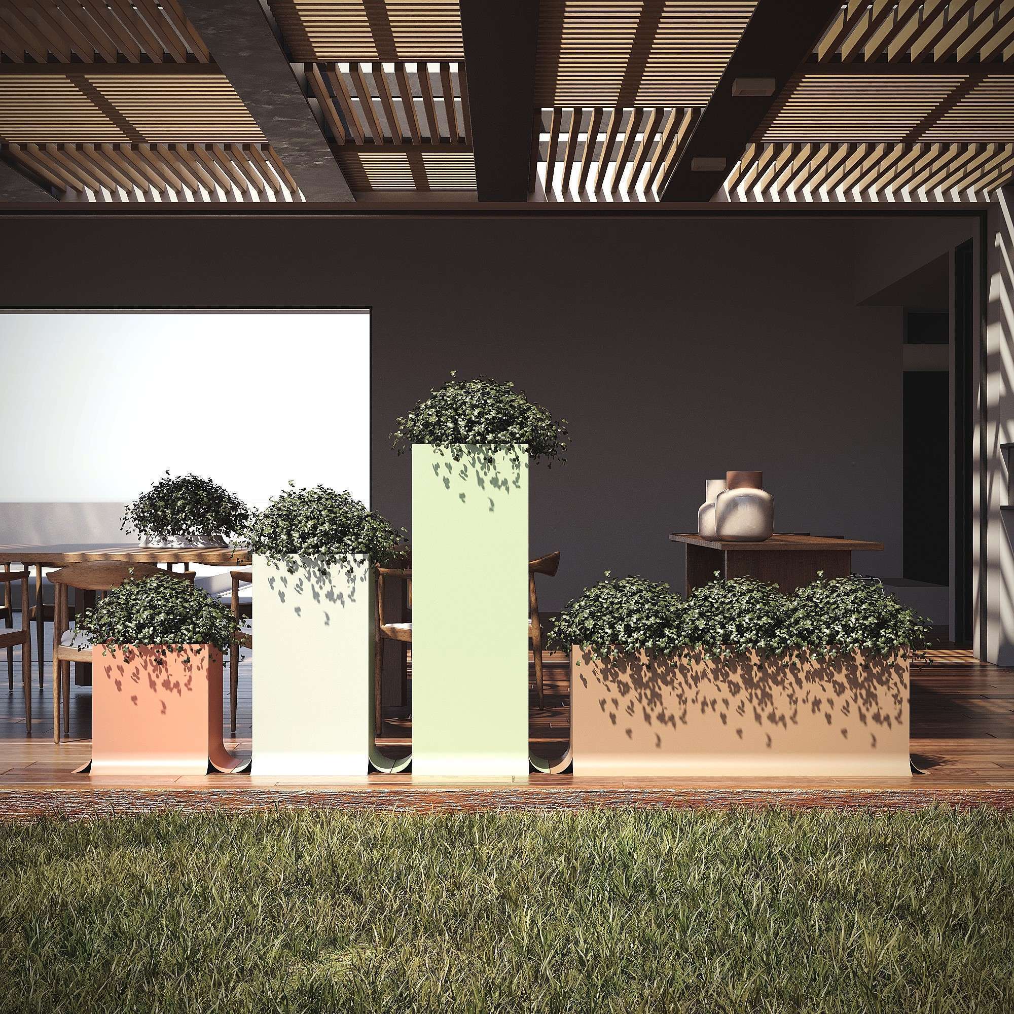 Jardinière Splash Signora Flaim - design Roberto Giacomucci Compasso d'Oro